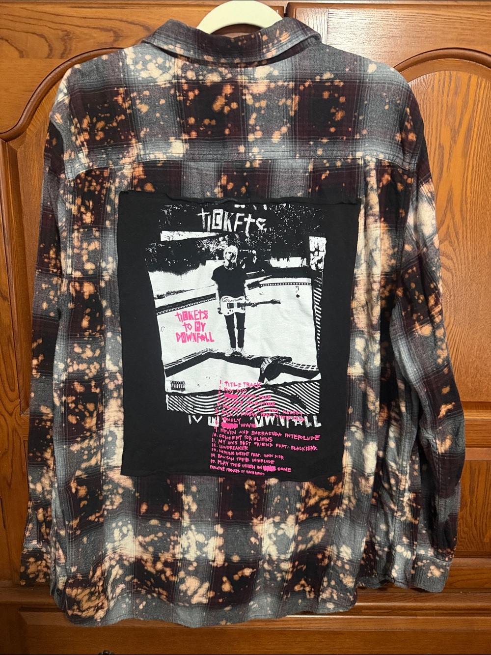 Machine Gun Kelly upcycled flannel tee One of a Kind